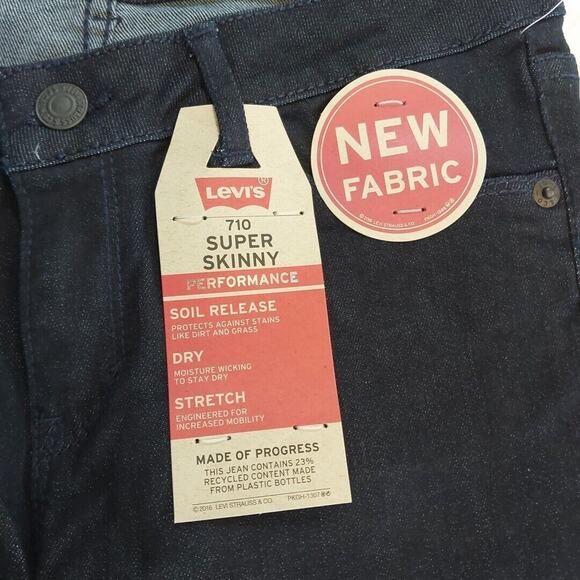 Levi's‎ 710 Super Skinny Dark Jeans Size 12 Girls - Picture 2 of 5